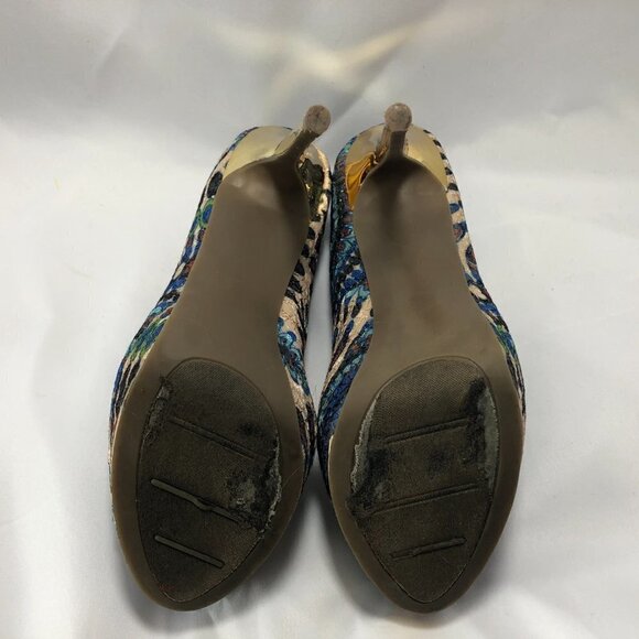 ZIGI GIRL PEACOCK HEELS SIZE 6.5 - Picture 2 of 3